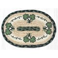 Capitol Importing Co 7.5 x 11 in. Jute Oval Shamrock Printed Swatch 01-116S
